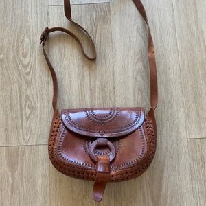 Genuine leather boho bag from Anthropologie